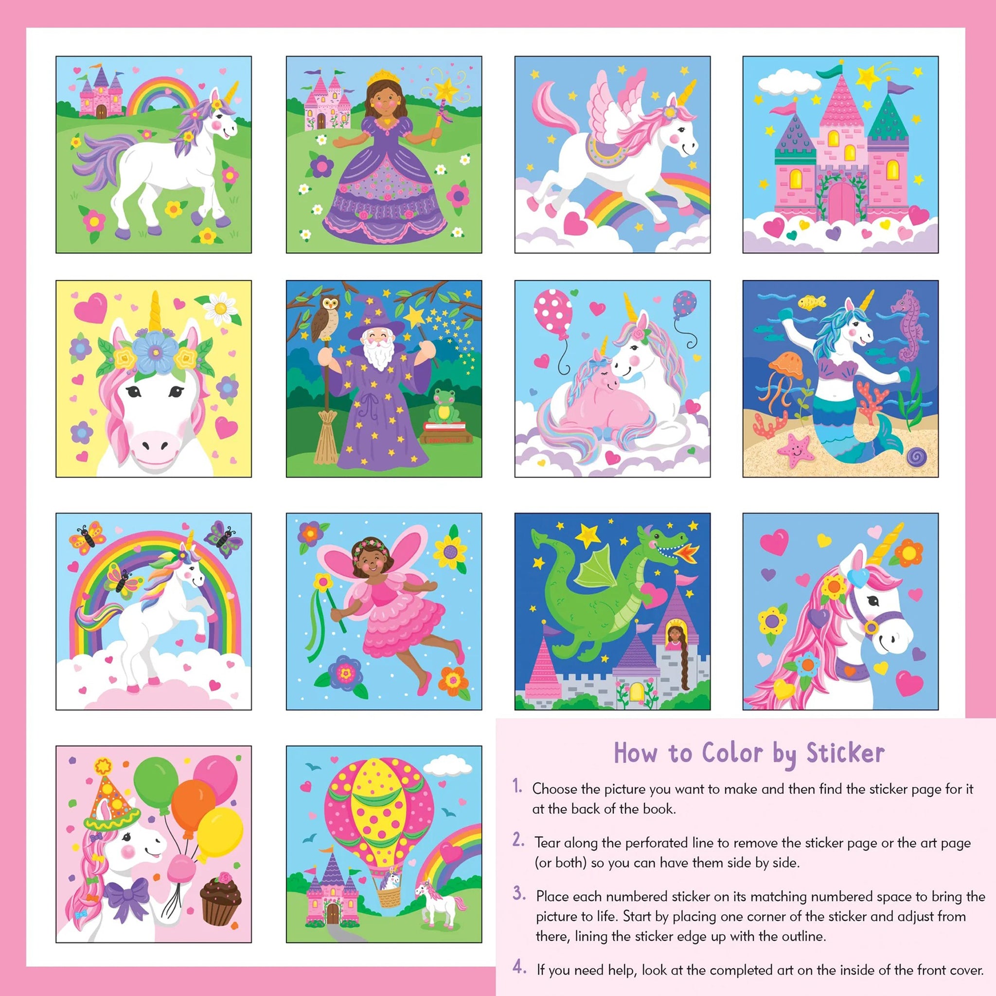 My First Color By Sticker Book - Unicorns - Denny's