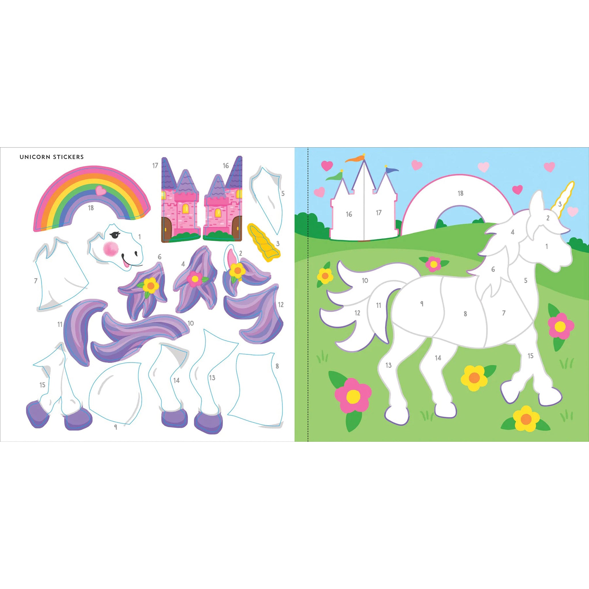 My First Color By Sticker Book - Unicorns - Denny's