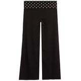 Polka Dot Rollover Waist Wide Leg