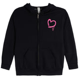 New York Brooklyn Drippy Heart Zip Hoodie - Denny's
