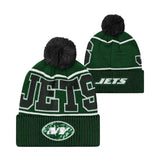 Jets Youth Highlight Cuffed Hat w/Pom