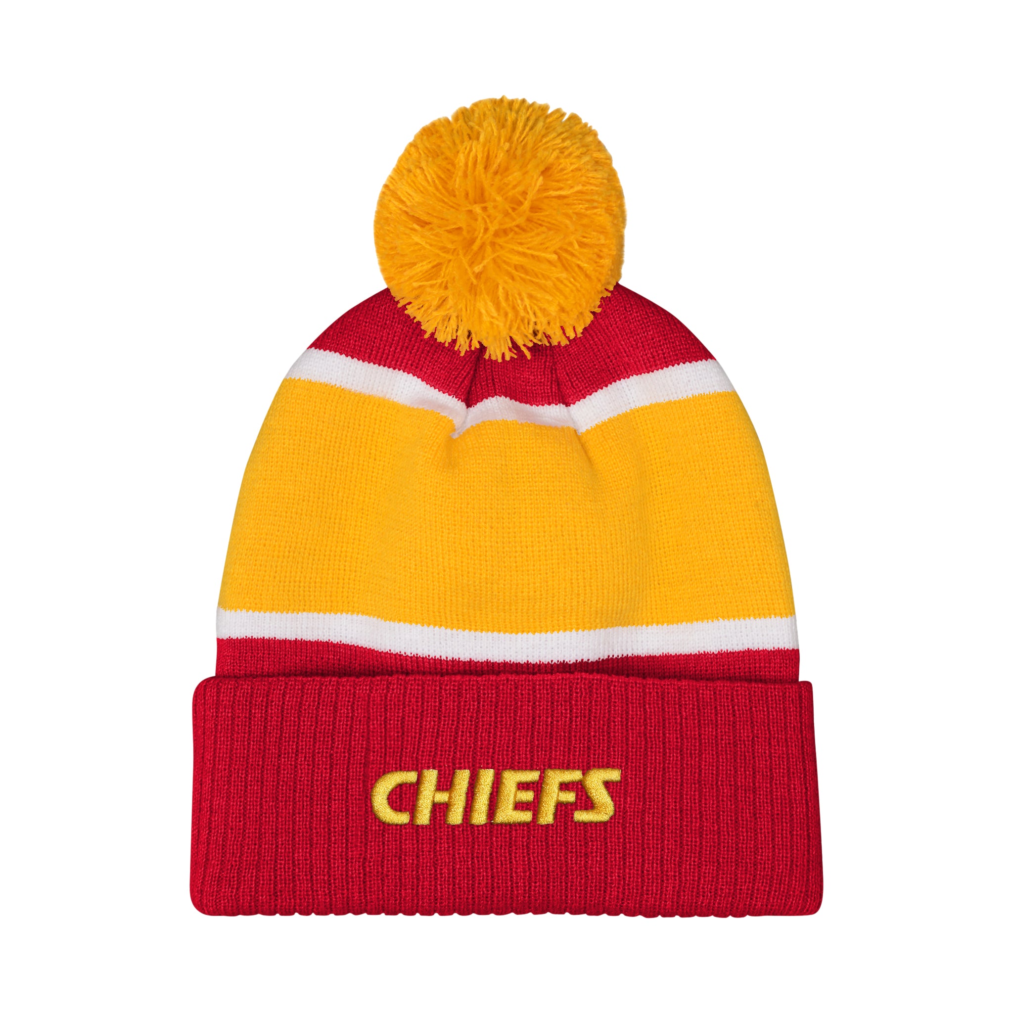 Kansas City Chiefs Lets Play Pom Cuffed Knit Hat - Denny's