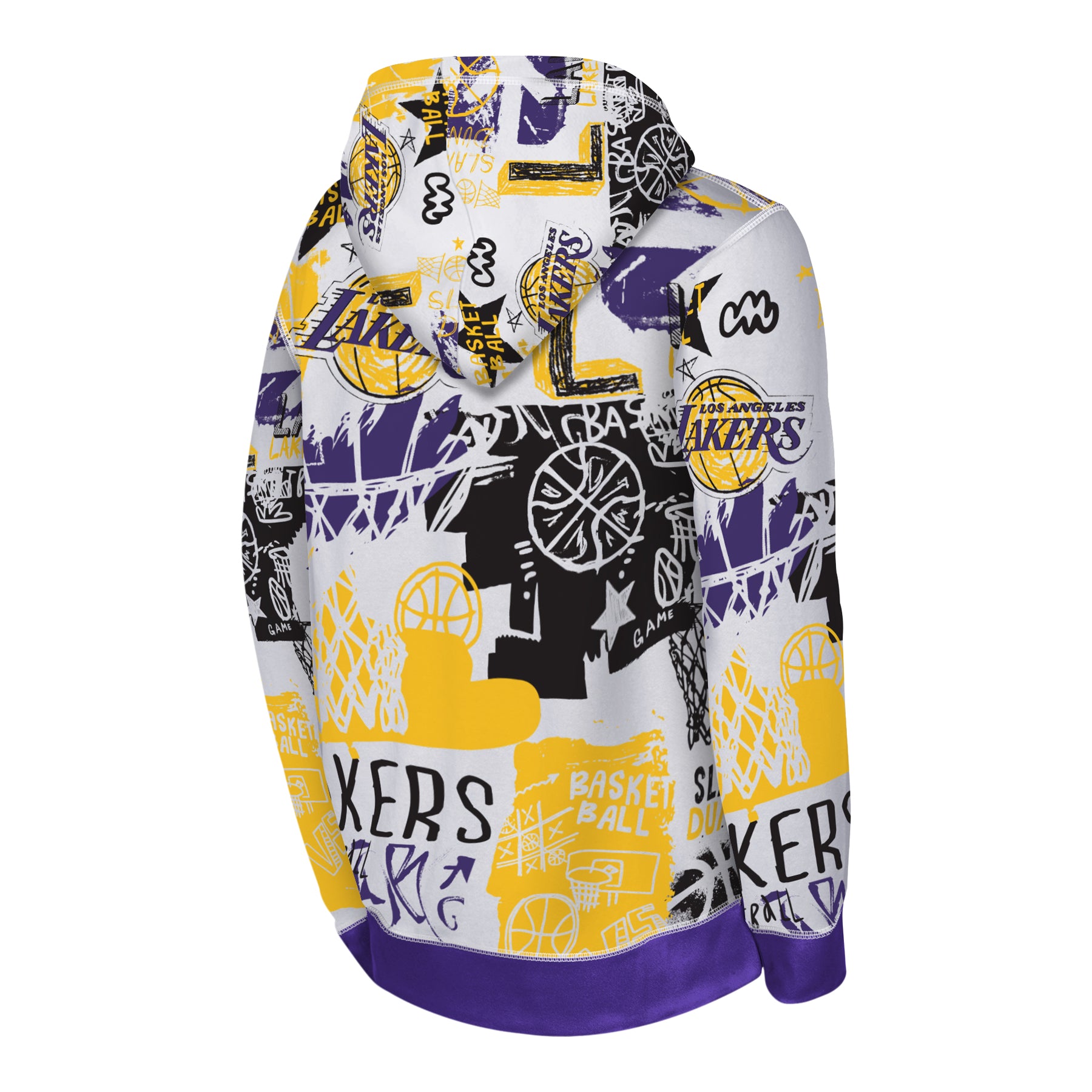 Lakers Wild Style Sublimated Hoodie - Denny's