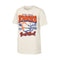 An off-white short-sleeve t-shirt featuring a vintage-style New York Knicks graphic on the front, including orange and blue lettering, a basketball illustration, and the number 48.