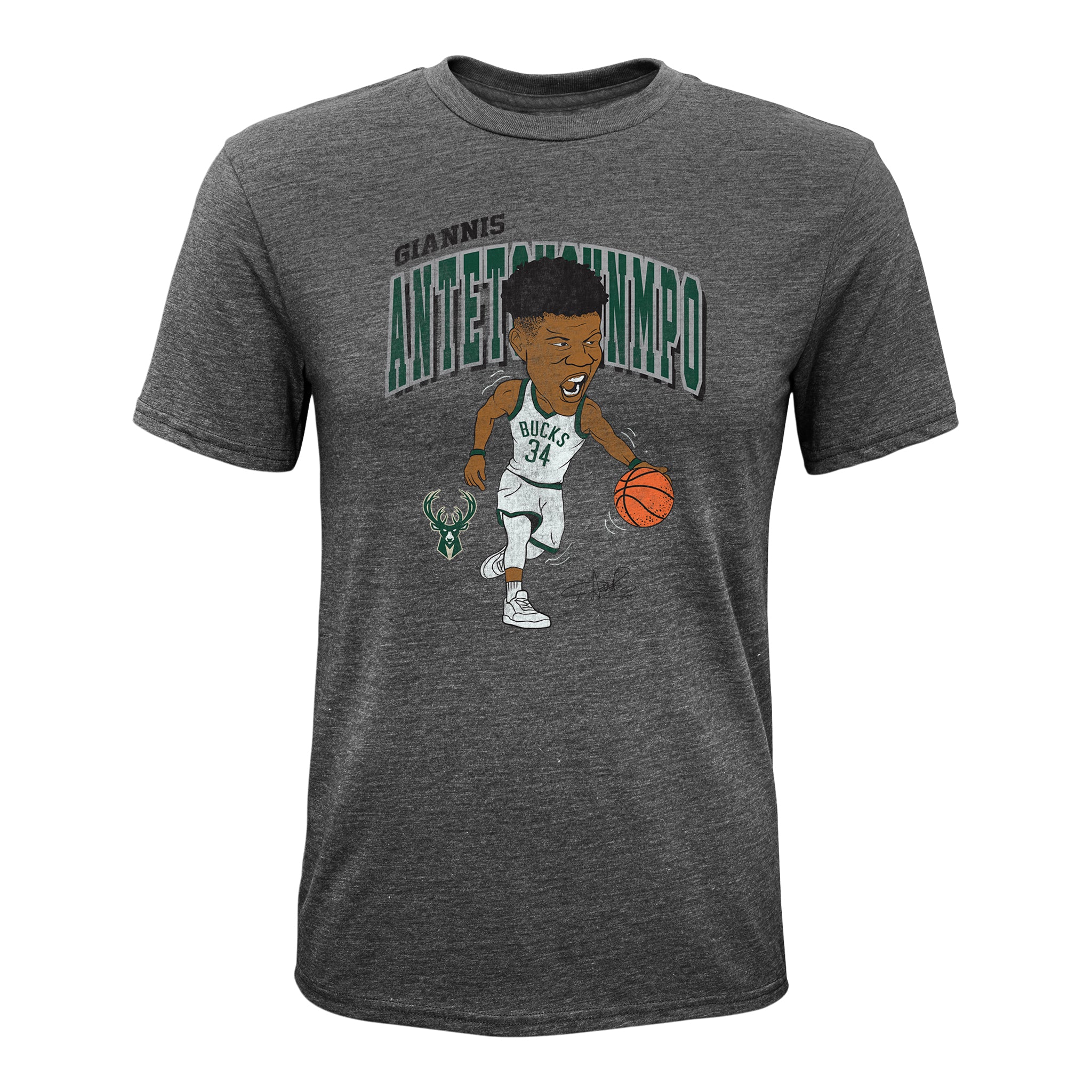 Antetokounmpo Bucks Courtside Triblend Tee - Denny's