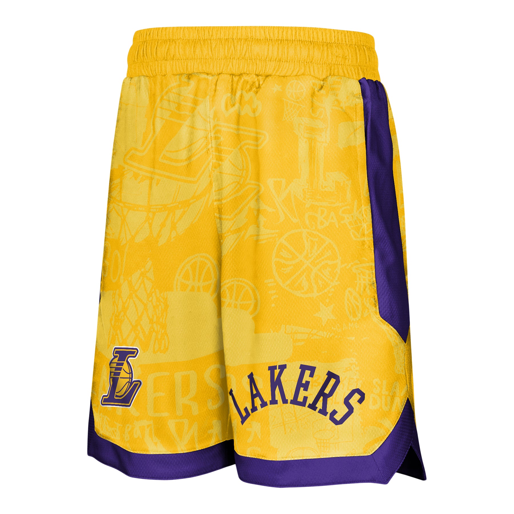 Lakers Street Art Printed Short - Denny's