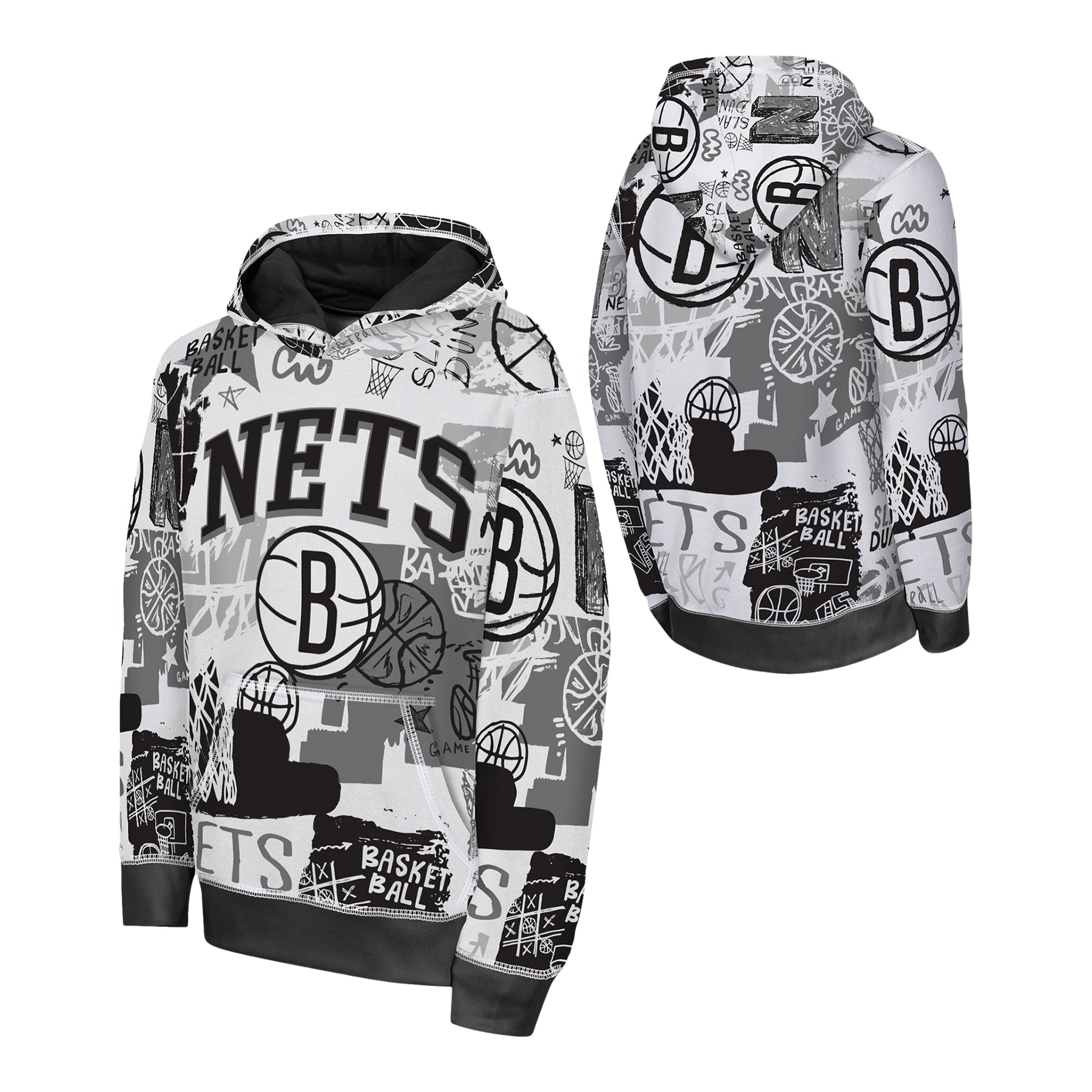 Nets Wild Style Sublimated Hoodie - Denny's