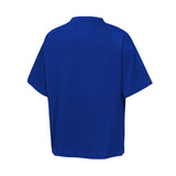 A royal blue short-sleeve t-shirt shown from the back, photographed against a solid white background.