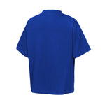 A royal blue short-sleeve t-shirt shown from the back, photographed against a solid white background.
