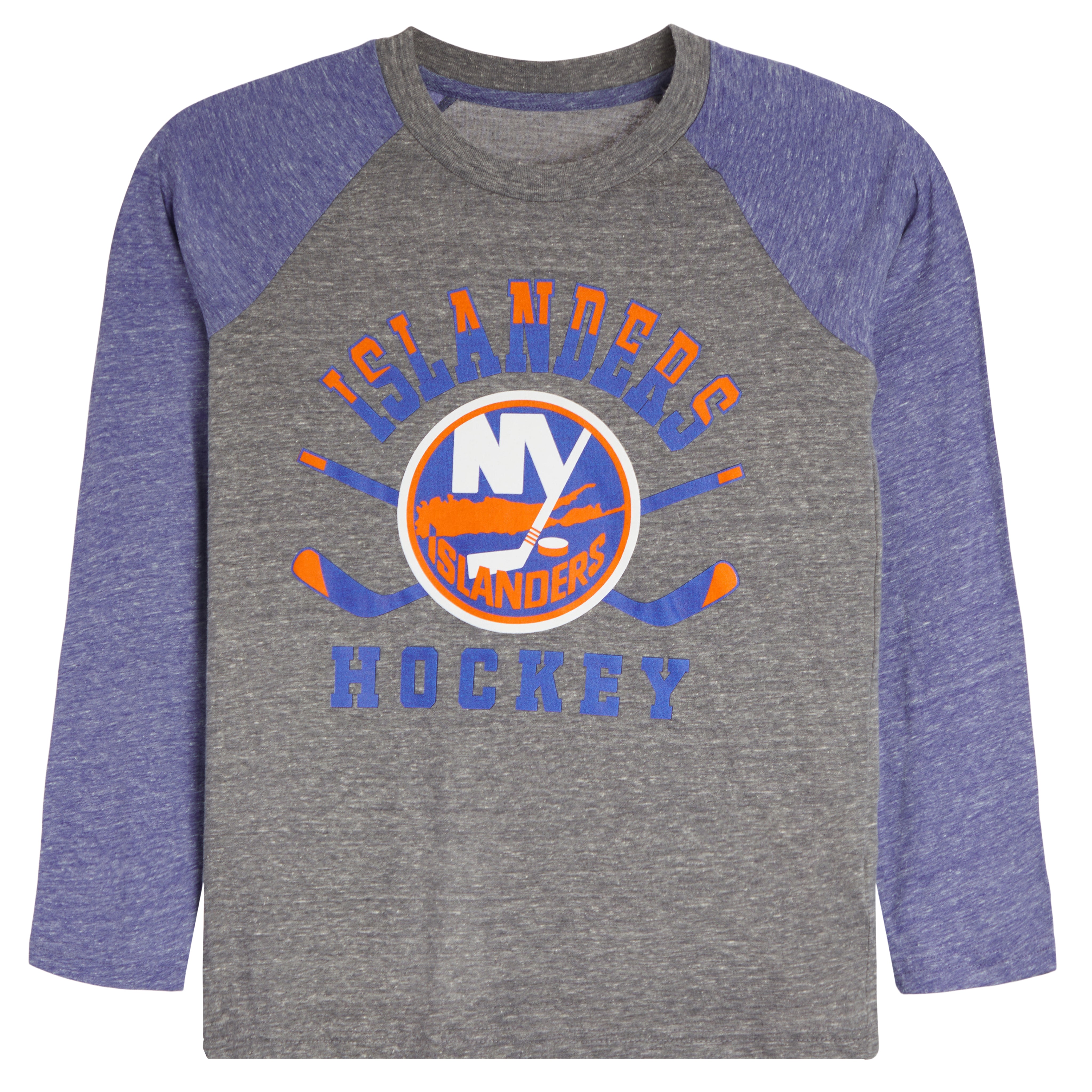 nIslanders Cross Stick Triblend Raglan - Denny's
