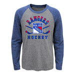 Rangers Cross Stick Triblend Raglan - Denny's