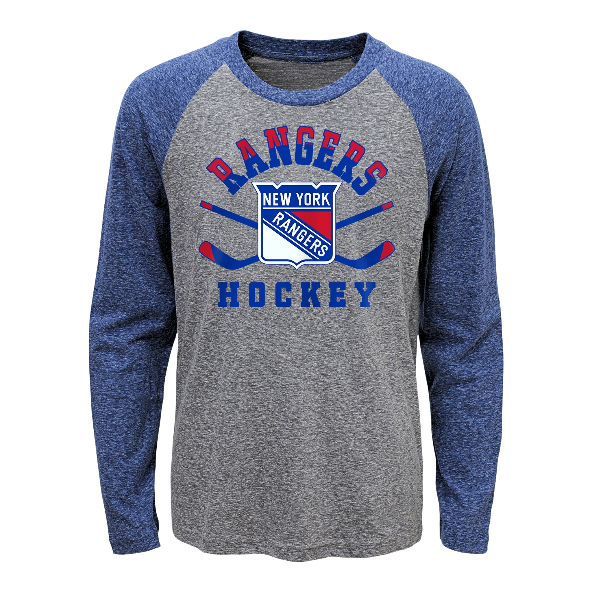 Rangers Cross Stick Triblend Raglan - Denny's