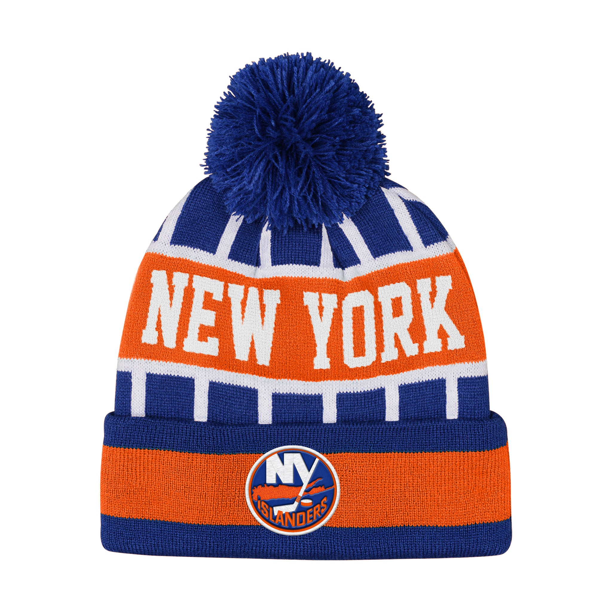 Islanders Go Fast Cuffed Knit With Pom - Denny's