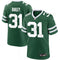 Green New York Jets football jersey shown from both front and back, featuring the name BAILEY and number 31 in white, with a Nike swoosh on the sleeve.