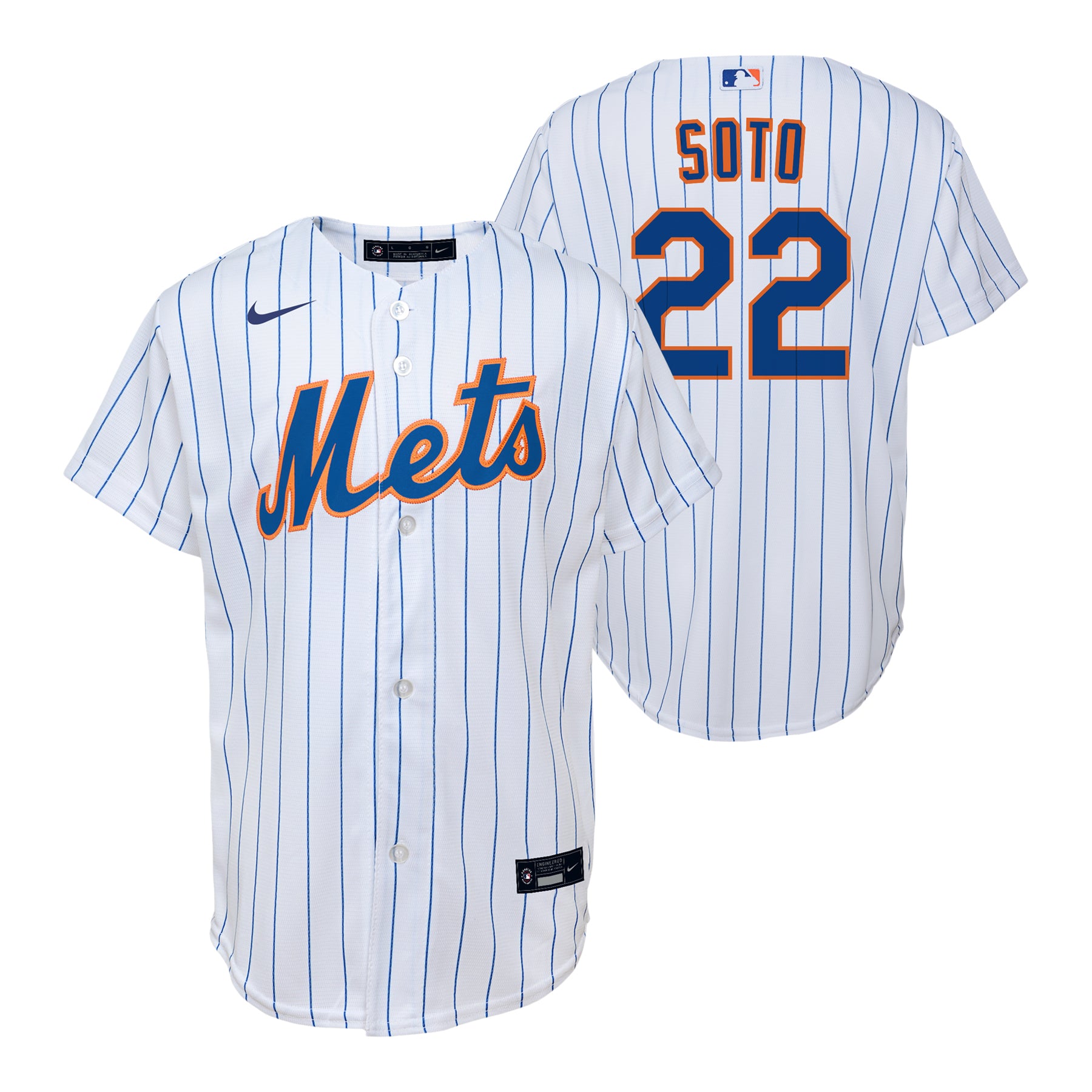 Soto Mets Home Replica Jersey - Denny's