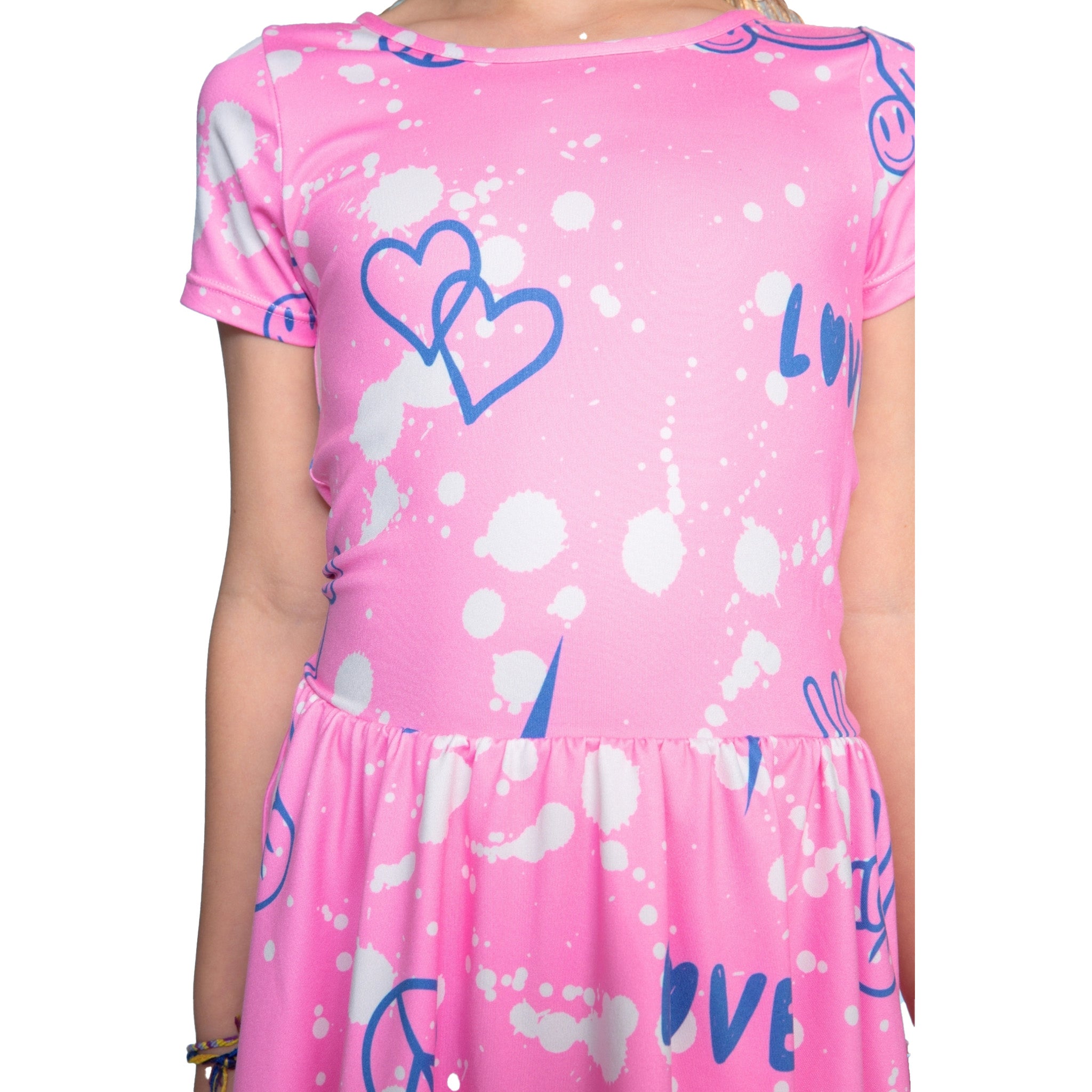 Allover Emojis Bleach Dress - Denny's