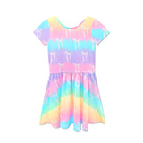 Allover Bows Short Sleeve Dress - Denny's