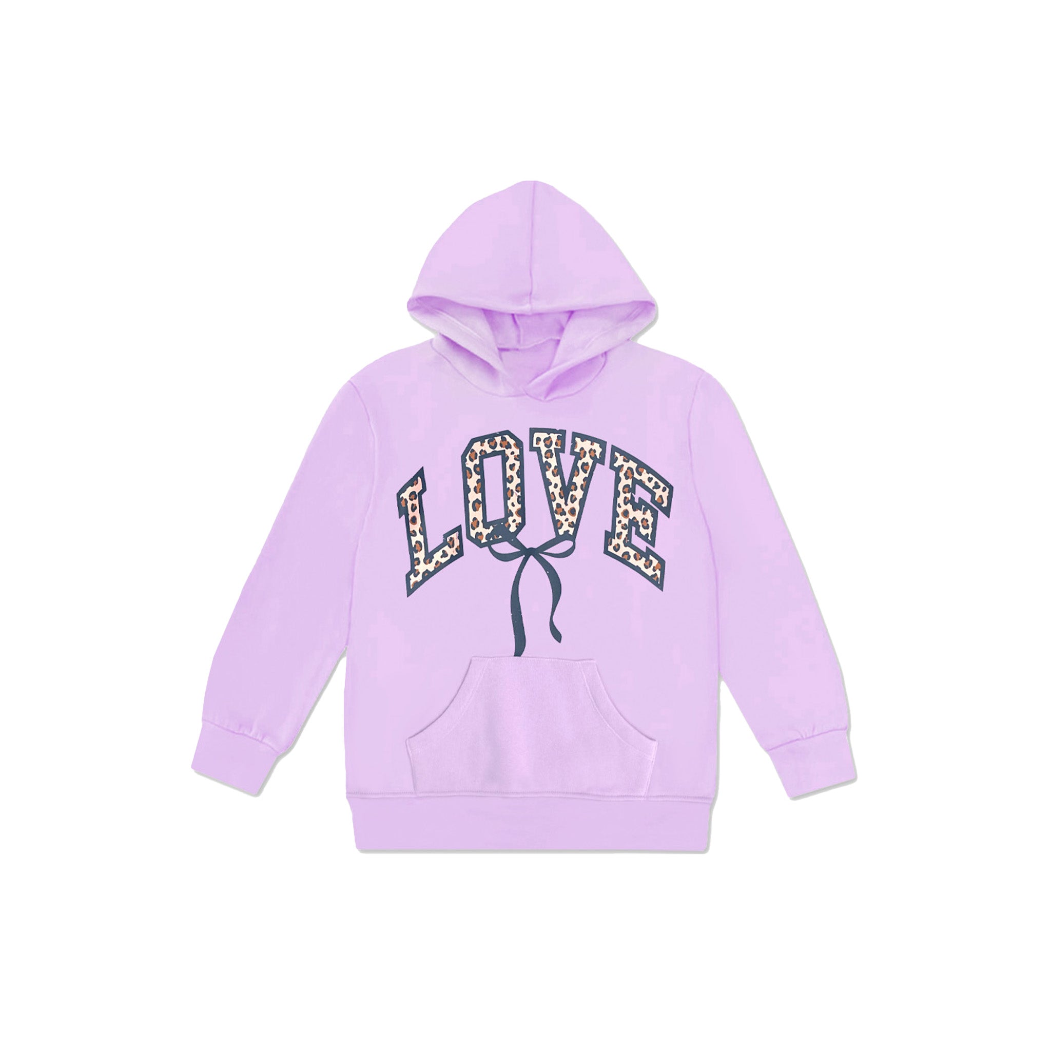Leopard Love And Bow Hoodie - Denny's