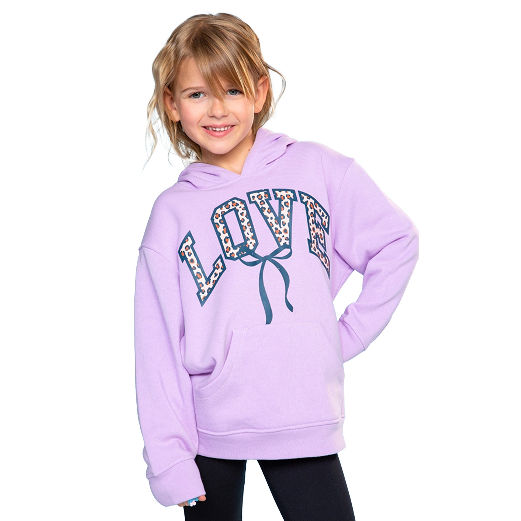 Leopard Love And Bow Hoodie - Denny's