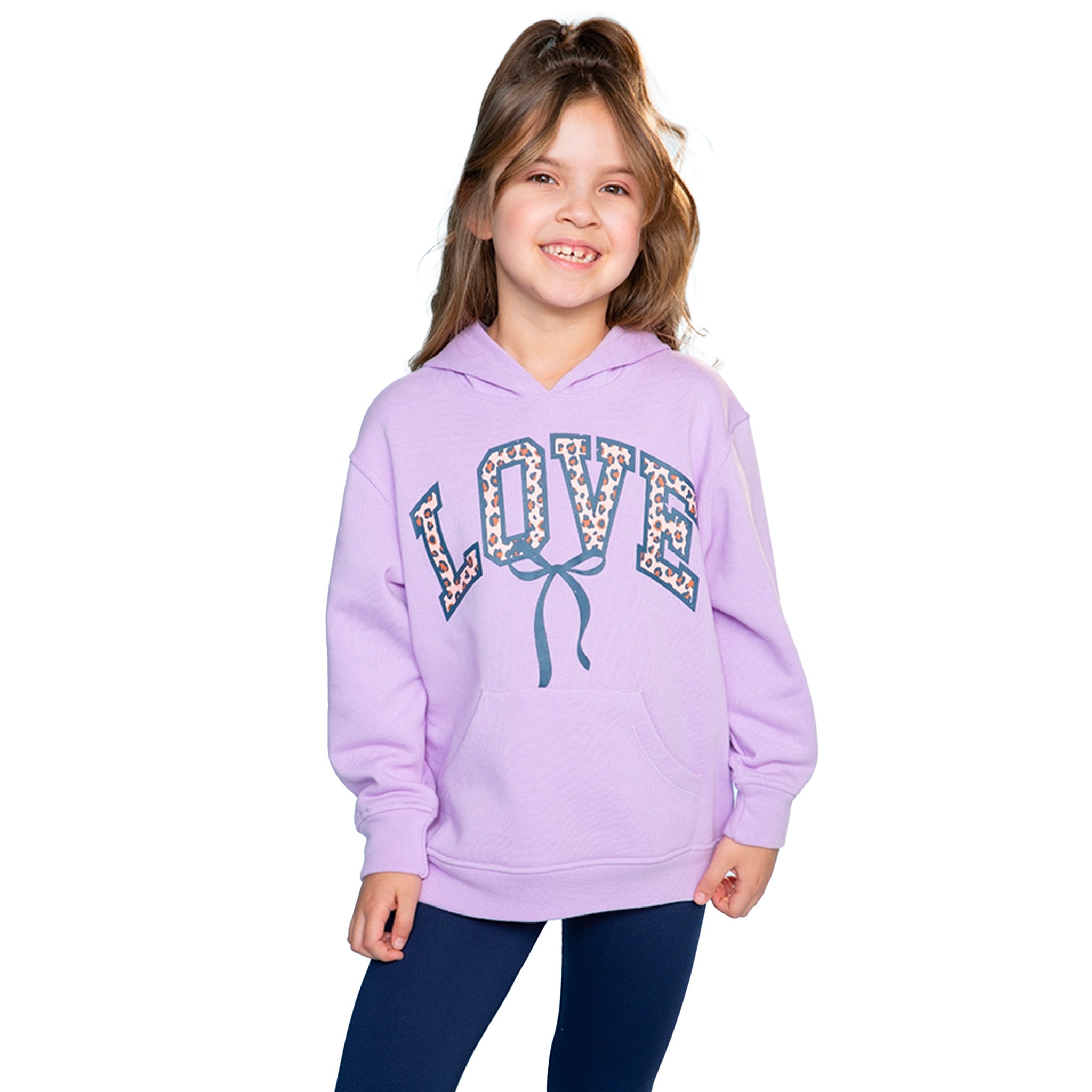 Leopard Love And Bow Hoodie - Denny's