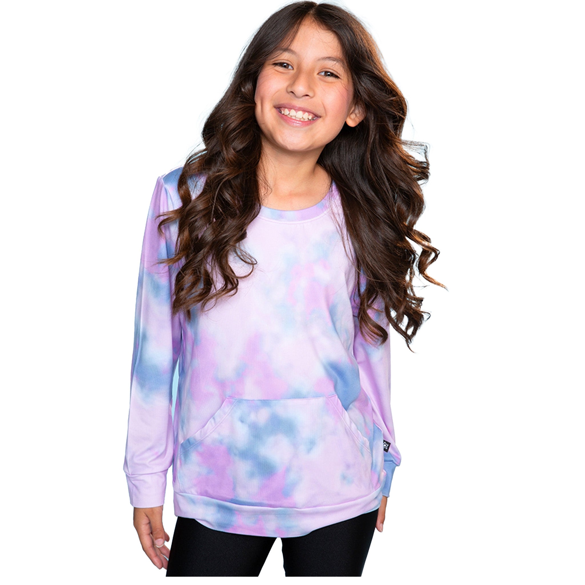 Tie Dye Kangaroo Pocket Long Sleeve Sweatshirt - Denny's