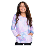 Tie Dye Kangaroo Pocket Long Sleeve Sweatshirt - Denny's