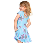 Short Sleeve Leopard Star Dress - Denny's