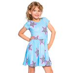 Short Sleeve Leopard Star Dress - Denny's