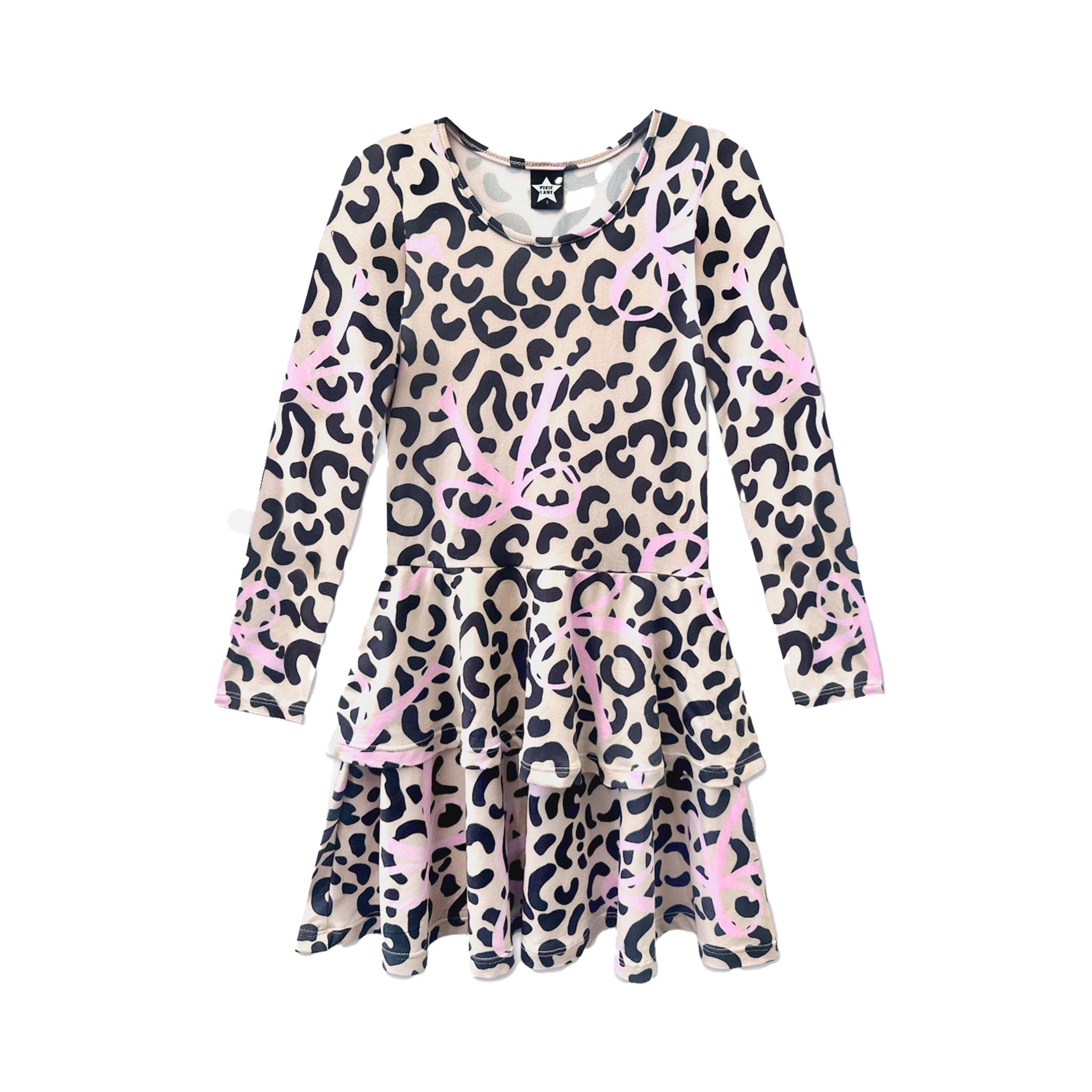 Animal Print Long Sleeve Dress - Denny's