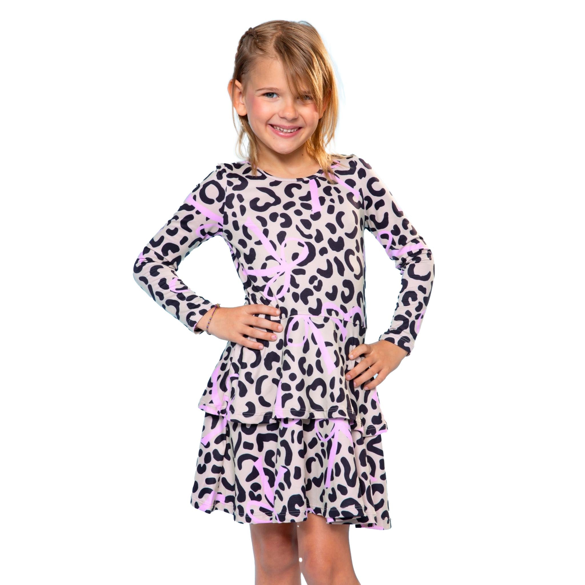 Animal Print Long Sleeve Dress - Denny's