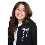 Pink Bow Zip Hoodie - Denny's