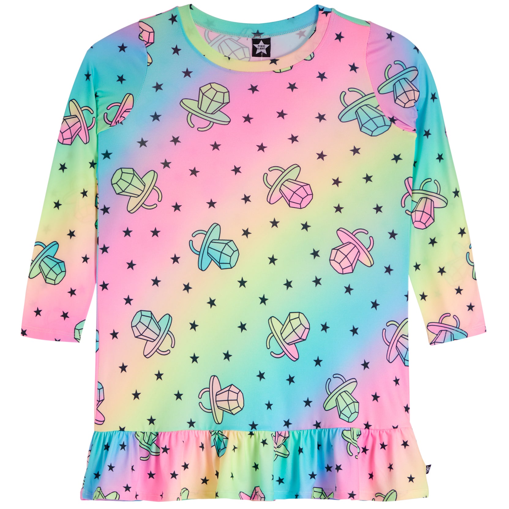 Simply Soft Rainbow Ring Pop Night Gown Long Sleeve - Denny's