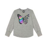 Long Sleeve Tee With Butterfly - Denny's