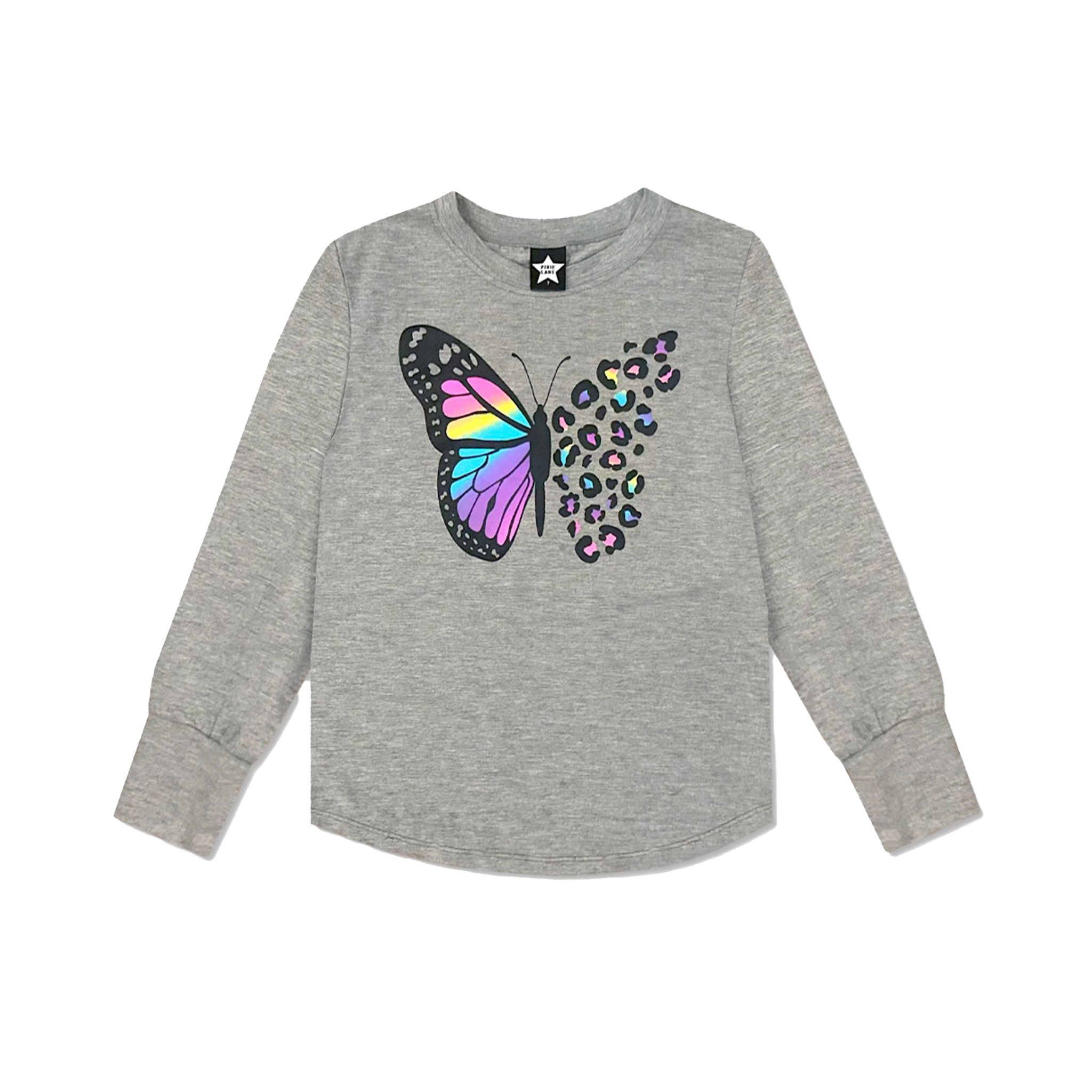 Long Sleeve Tee With Butterfly - Denny's