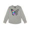 Long Sleeve Tee With Butterfly - Denny's