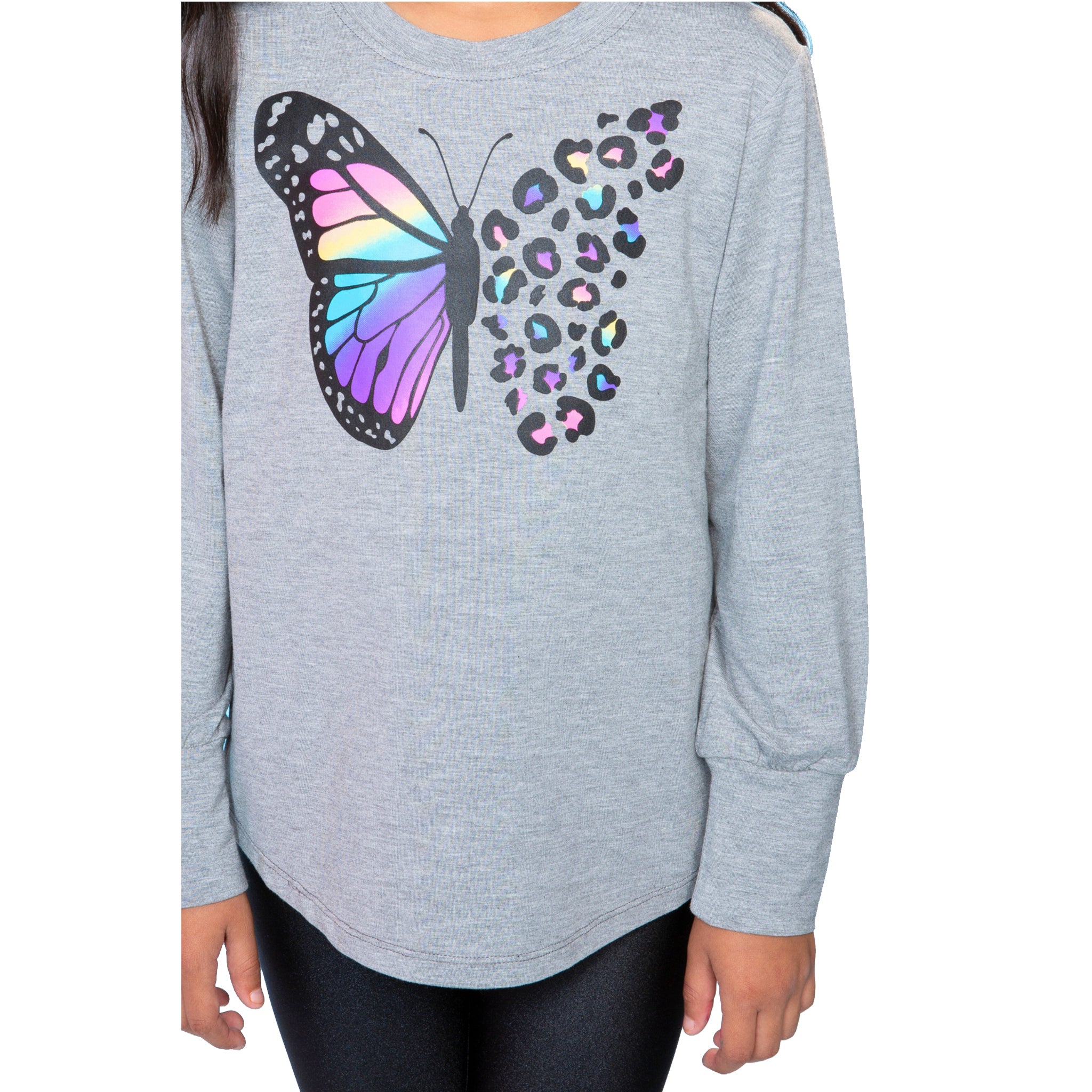 Long Sleeve Tee With Butterfly - Denny's