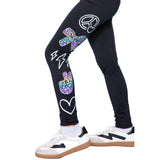 Legging With Peace Elements