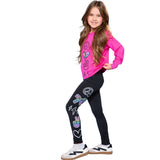 Legging With Peace Elements