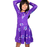 Long Sleeve Graffiti Dress