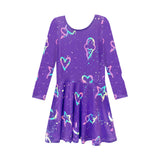 Long Sleeve Graffiti Dress