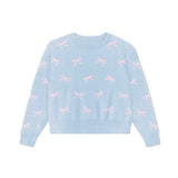 Crewneck With Allover Pink Bows
