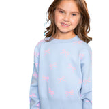 Crewneck With Allover Pink Bows