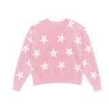 Crewneck With Allover White Stars