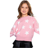 Crewneck With Allover White Stars