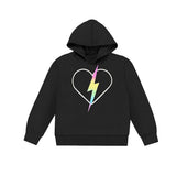 Hoodie With Rainbow Heart Bolt