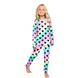 2pc Rainbow Heart Long Sleeve Top & Slim Lounge Pant - Denny's