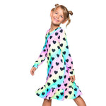 Rainbow Heart Long Sleeve Ruffle Nightgown - Denny's