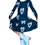 Allover Rainbow Heart Simply Soft Dress