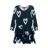 Allover Rainbow Heart Simply Soft Dress