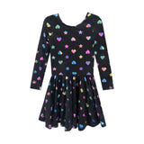 Long Sleeve Dress With Foil Heart And Stars